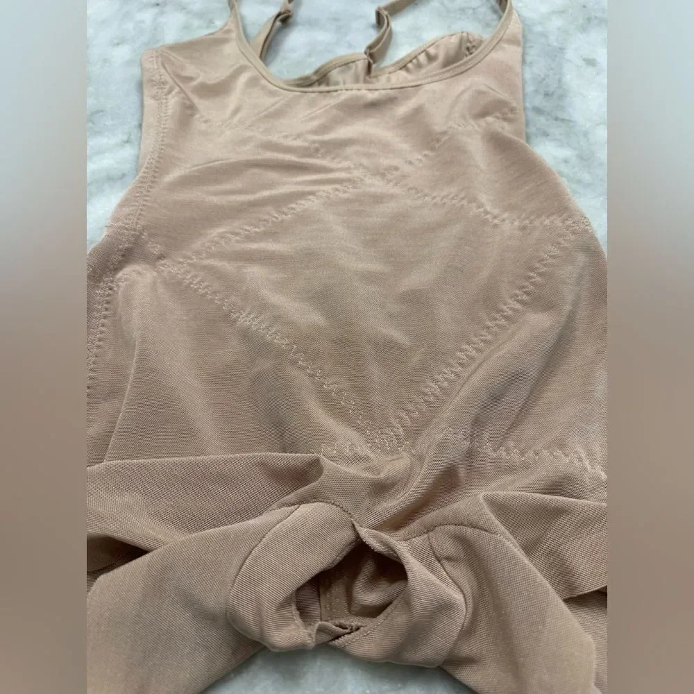 Women's Open Bust Tummy Control Waist Slimming Sheer Shapewear. Size Medium